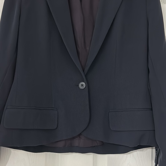 Lauren Ralph Lauren VTG Blazer Women Sz 6 Navy 1 Button Button Cuffs Made in USA - Picture 5 of 9